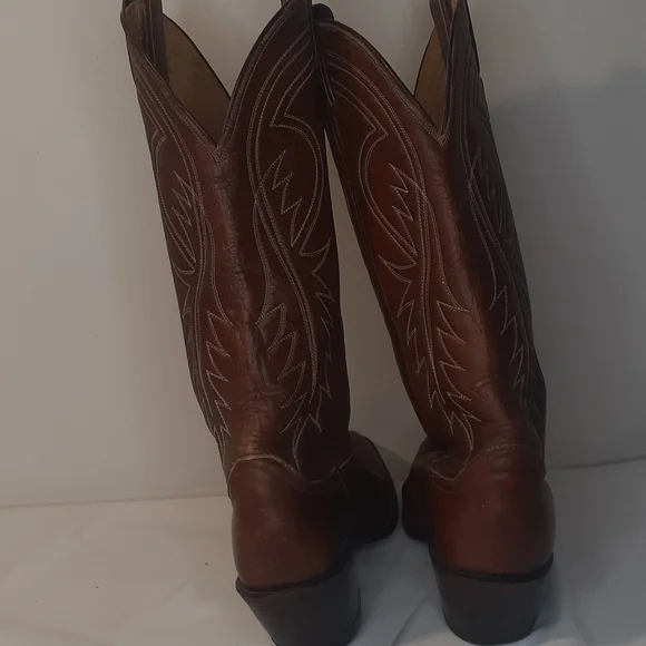 Tony Lama Western Leather Boots - Picture 2 of 6